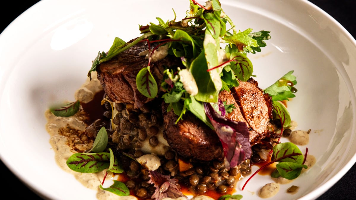 Braised Lamb Shoulder, Lentil and Vegetable Ragu