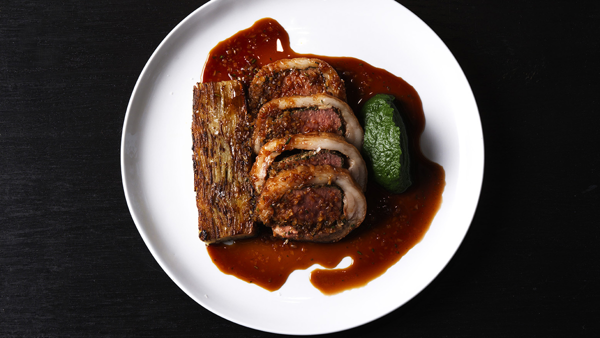 Roasted Double Lamb Loin
